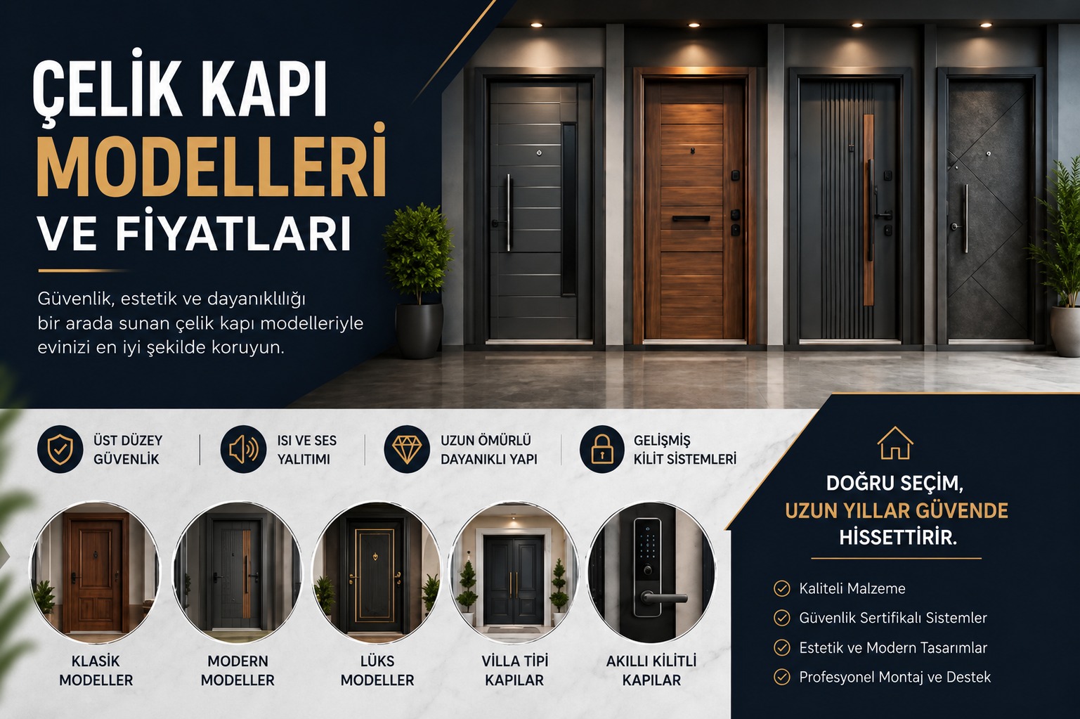 Çelik Kapı Modelleri ve Fiyatları görseli